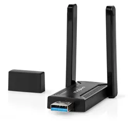 Nedis WSNWA1210BK, Kabellos, USB, WLAN, 1200 Mbit/s, Schwarz