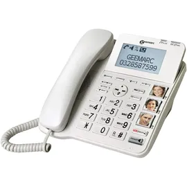 Geemarc AMPLIDECT 595 COMBI Schnurgebundenes Seniorentelefon Anrufbeantworter, Freisprechen, Optisch