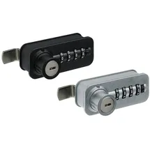 Hettich Zahlenschloss mit Riegel links Fixcode Kunststoff/stahl verchromt
