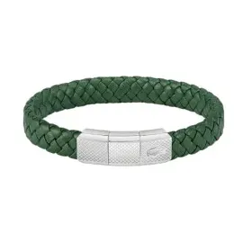 Lacoste für Herren. 2040284 Geflochtenes Lederarmband grün (OSFA), Lässig, Armbänder