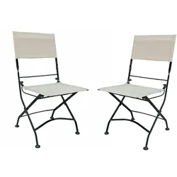 2er Set Gartenstuhl Klappstuhl Garten Stuhl klappbar Kunststoff Stahl