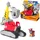 Spin Master Rubble & Crew - Chargers 2-in-1 Mega Kran, Premium Baufahrzeug mit abnehmbarer Baggerkralle und Presslufthammer sowie Charger Hundefigur