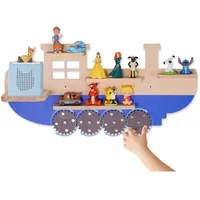 Tonie-Regal für Toniebox Hörfiguren, Magnetische Aufbewahrung für 10-15 Tonie, Wandregal Kinderzimmer für Mädchen & Jungen, Schiffsform