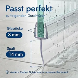 Bagnoxx Duschdichtung Schleiflippendichtung 100 cm