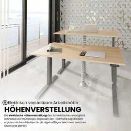 bümö Schreibtisch elektrisch Graphit / Weiß