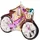 Brubaker Fahrrad Pink mit Glitzer - Handbemalte Weihnachtskugel aus Glas - Mundgeblasener Christbaumschmuck Figuren Lustig Deko Anhänger Baumkugel - 12,3 cm