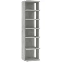 VidaXL Schuhschrank Betongrau 27,5x27x102 cm Holzwerkstoff