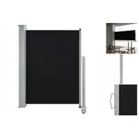 vidaXL Seitenmarkise 100 x 300 cm Schwarz Eisen