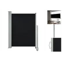 vidaXL Seitenmarkise 100 x 300 cm Schwarz Eisen