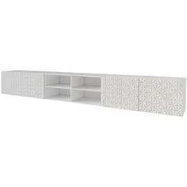 altdecor VIRA Lowboard 300 cm Weiß Holz