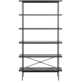 VCM Bücherregal 94 x 27 x 172 cm Schwarz