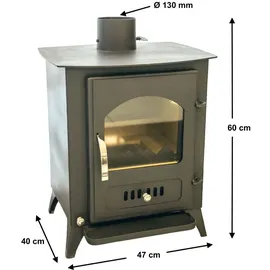 Verso Kaminofen Holz One Holzofen 7,5 kW Kamin Ofen Dauerbrandofen Werkstattofen Schwedenofen Hüttenofen Heizofen