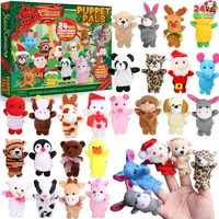 JOYIN Weihnachts-Adventskalender 2025 mit Fingerpuppen, 24-tägiger Weihnachts-Countdown-Adventskalender für Mädchen und Kinder