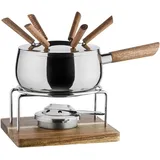 Mäser Fondueset, Edelstahl Silber,