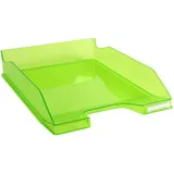 Exacompta 113297D Premium Briefablage Combo Midi DIN A4. Idealer Briefkorb für Ihre Organisation. Robuster und stapelbarer Ablagekorb apfelgrün transparent glänzend (1 Stück)