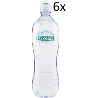 6x Levissima Acqua Minerale Naturale Natürliches Mineralwasser PET 0,75Lt