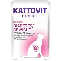 Kattovit Diabetes/Fettlachs 85g Beutel