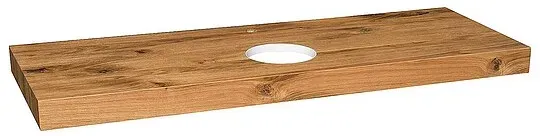 Konsole Eleng Eiche astig lackiert 1x WT-Ausschnitt 1x Hahnloch 1400 x 80 x 510 mm - 93 955 83