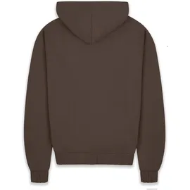 dropsize Bazix Republiq Super Heavy Blank Zip-Hoodie - Braun - S