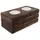 Mendler Teelichthalter Leuca Aluminium/Holz Braun