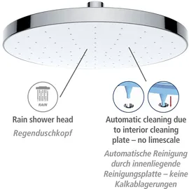 Wenko Regenduschkopf Automatic Cleaning 22.5 x 22.5 cm Chrom