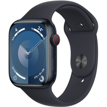 Apple Watch Series 9 GPS + Cellular 45 mm Aluminiumgehäuse mitternacht, Sportarmband mitternacht M/L