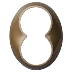 Elso WDE011447 Rahmen fuer Steckdose, 2-fach bronzeeffekt RENOVA