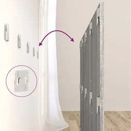 vidaXL Bettkopfteil mit Nachttischen Grau Sonoma Holzwerkstoff