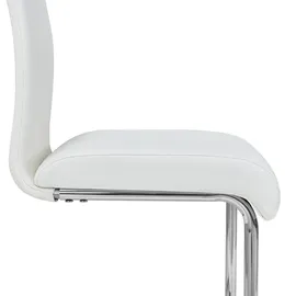 Idimex Esszimmerstuhl Aladino Set mit 4 Stühlen Chrom/weiß