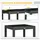 Outsunny Gartentisch 160 x 80 x 75 cm Schwarz
