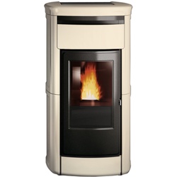 Edilkamin wasserführender Pelletofen Kira2 H 18 Up pergament | 19,2 kW