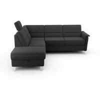 sit&more Ecksofa Palmera L-Form, B: 236 cm, optional Bettfunktion & Bettkasten, Federkern schwarz