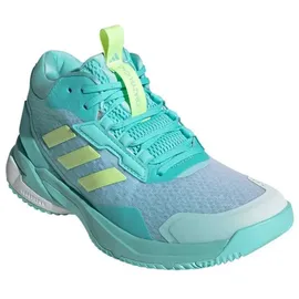 adidas Damen Handballschuhe Crazyflight 6 Mid für Hallensportarten, Größe 42 in Blau FLAAQU/HIREYE/FTWWHT