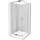 Mexen Rio quadratische Duschkabine 80 x 80 cm, Transparent, Chrom + Duschwanne Rio, Weiß - 860-080-080-01-00-4510