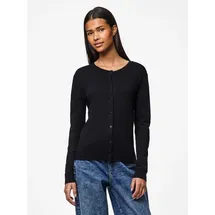 Pieces Pcnora Ls O-Neck Cardigan Schwarz S