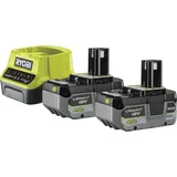 RYOBI Akku-Starter-Set RC18120-240X 2x 18V 4Ah, ONE+ Akku-System, Lithium-Ionen-Akku