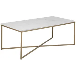 Actona Alisma Couchtisch Stahl/Marmor - Messing