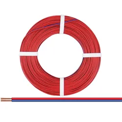 Donau Elektronik Donau Zwillingslitze 0,25 mm2 / 25 m rot-blau, 25 m, Blau, Rot