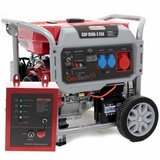 GeoTech Pro GGP 9500-3 ESA - Benzin-Stromerzeuger mit Rädern und AVR-Regelung und Elektrostarter 7.8 kW - Dauerleistung 7.5 kW Full-Power + ATS