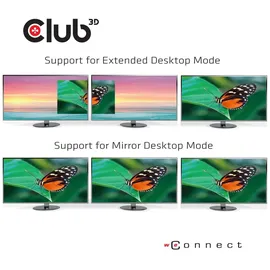 Club 3D Multi Stream Transport MST Hub, USB-C 3.0 auf 3x DisplayPort 1.4 Adapter (CSV-1550)