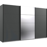 WIMEX Schwebetürenschrank »Norderstedt«, INKLUSIVE 2 Stoffboxen und 2 zusätzliche Einlegeböden, mit Spiegel, grau
