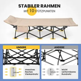 Costway Feldbett COSTWAY Braun
