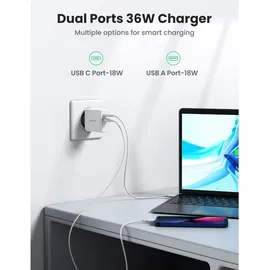 UGREEN 36W Dual Port Ladegerät USB-A/USB-C
