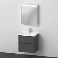 Duravit D-Neo Waschtisch und Waschtischunterschrank und Spiegelschrank, DE0115R4949,