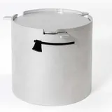 Axtschlag Räucherbox 9 x 8 cm Edelstahl Silber