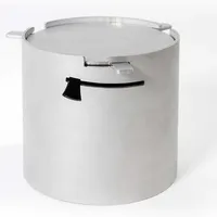 Axtschlag Räucherbox 9 x 8 cm Edelstahl Silber