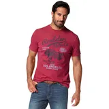 Arizona T-Shirt ARIZONA, Herren, Gr. 3XL (64/66), rot (rot, meliert), Single Jersey, Obermaterial: 60% Baumwolle, 40% Polyester, meliert, normal, Rundhals, Shirts T-Shirt, Kurzarm, melierte Optik, Rundhals, aus Baumwollmischung, Topseller