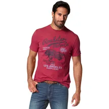 Arizona T-Shirt ARIZONA, Herren, Gr. 3XL (64/66), rot (rot, meliert), Single Jersey, Obermaterial: 60% Baumwolle, 40% Polyester, meliert, normal, Rundhals, Shirts T-Shirt, Kurzarm, melierte Optik, Rundhals, aus Baumwollmischung, Topseller