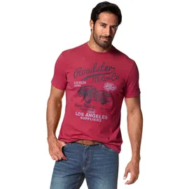 Arizona T-Shirt ARIZONA, Herren, Gr. 3XL (64/66), rot (rot, meliert), Single Jersey, Obermaterial: 60% Baumwolle, 40% Polyester, meliert, normal, Rundhals, Shirts T-Shirt, Kurzarm, melierte Optik, Rundhals, aus Baumwollmischung, Topseller