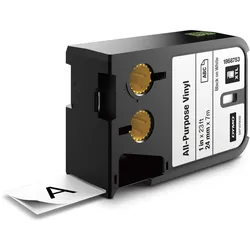 DYMO® Original XTL Schriftband, - schwarz auf weiss -, für XTL 300/500, farbiges Vinyl, endlos